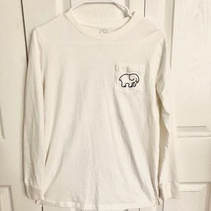 ivory ella long sleeve shirt, off white